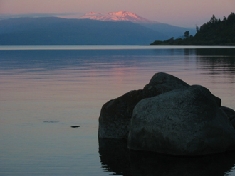プジェウエ湖の夕暮れ